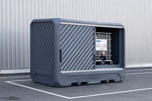 EMP Lagerungscontainer für 2 IBC – 2800 L | unterfahrbar