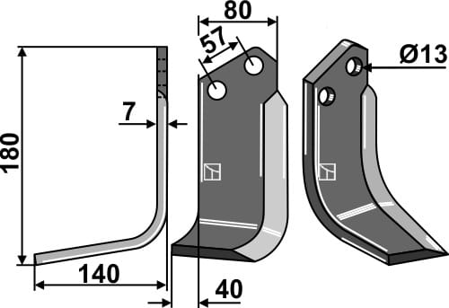 BL27591 Fräsmesser L - passend zu Agrator / Agric