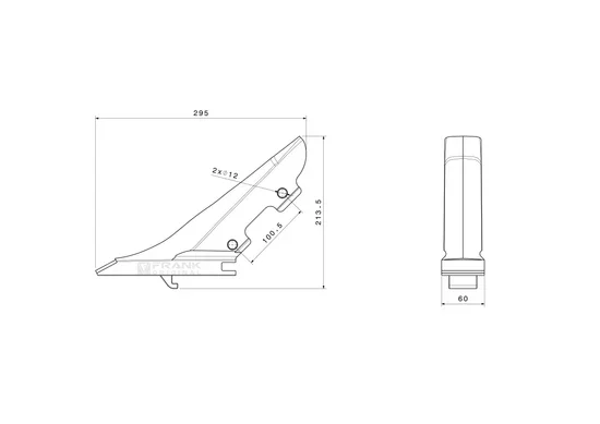 Pointe en carbure Frank Sharps 295 mm - convient pour Gregoire Besson Discodent, Discordon