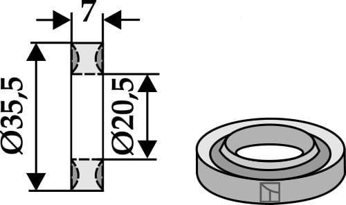 BL3962 Sicherungsring 35,5mm - passend zu Perfect 3.03025 / Tünnißen&Stocks 3025