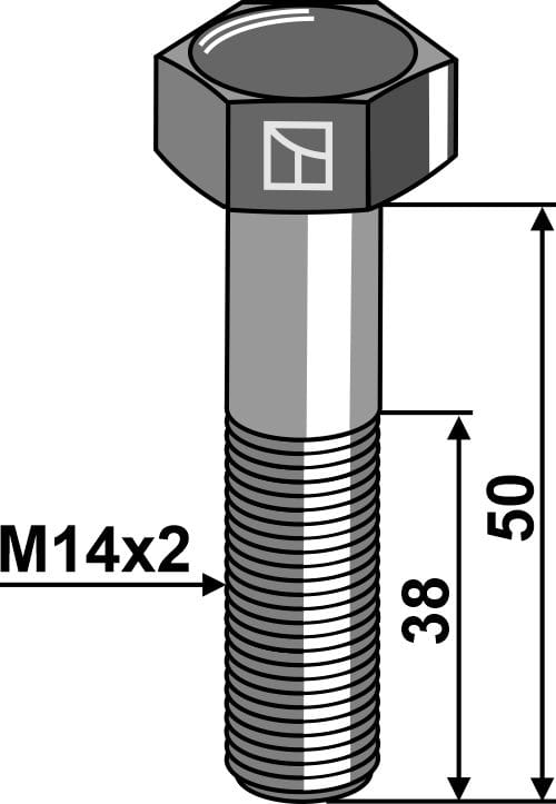 Vis hexagonale M14x2x50 sans écrou