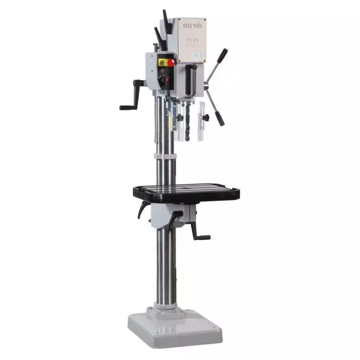 Strands Getriebe Säulenbohrmaschine 25 mm Bohrleistung, MK3-Spindel, Automatischer Pinolenvorschub