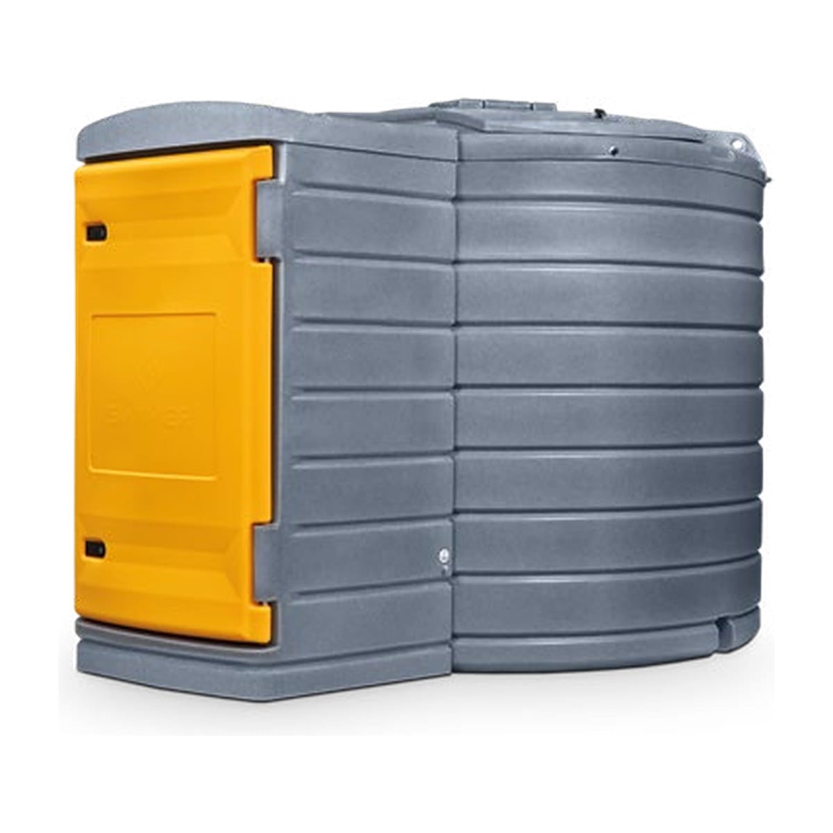 Behälter, Aufbewahrungstank, grauer Tank, gelbes Panel, modular