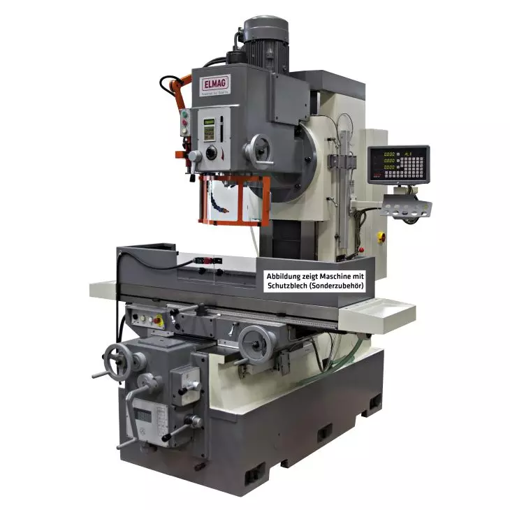 Elmag Universal Bed Milling Machine UBF 140 V – 80 mm drilling capacity, 7,500 W power, 3-axis digital display