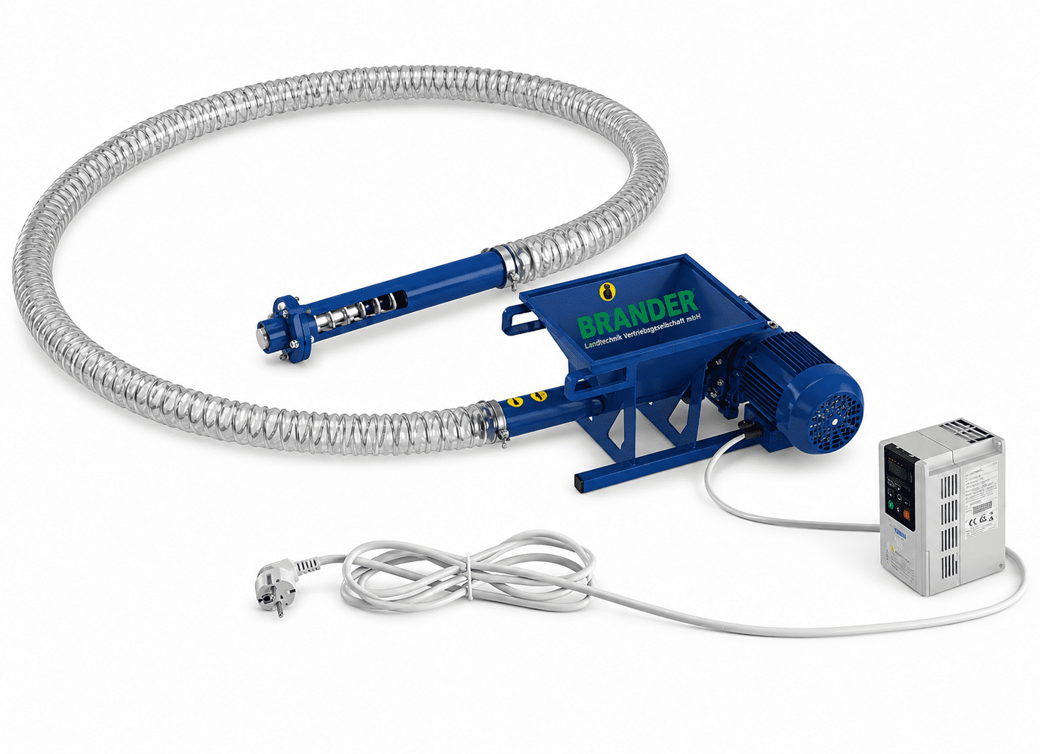 Flexible Förderschnecke 9 m / 230 V – Mobiler Schüttgutförderer mit Reversierfunktion