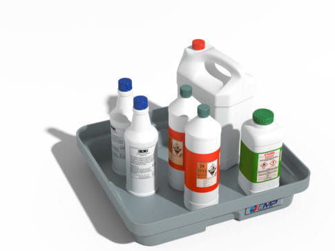 EMP Auffangwanne 10 L – ergonomisch geformt | Farbe: grau, ohne Gitterrost