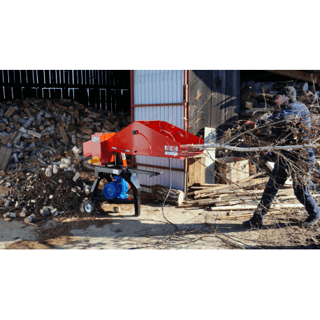 Remet RE-80 Wood Chipper – 5.5 kW Electric Chipper | Powerful Roller Chipper up to 75 mm