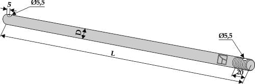 BL4191 Messerbolzen 1350x19,5x20 - passend zu Kverneland 47203100
