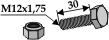 BL3425 Schraube mit Sicherungsmutter M12x30-8.8 für Dücker
