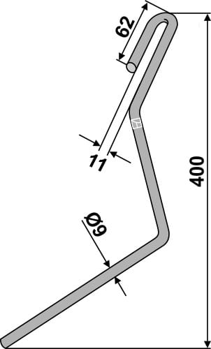 BL29123 Striegelzinken L - passend zu Lemken 3537023 / Hassia 064202