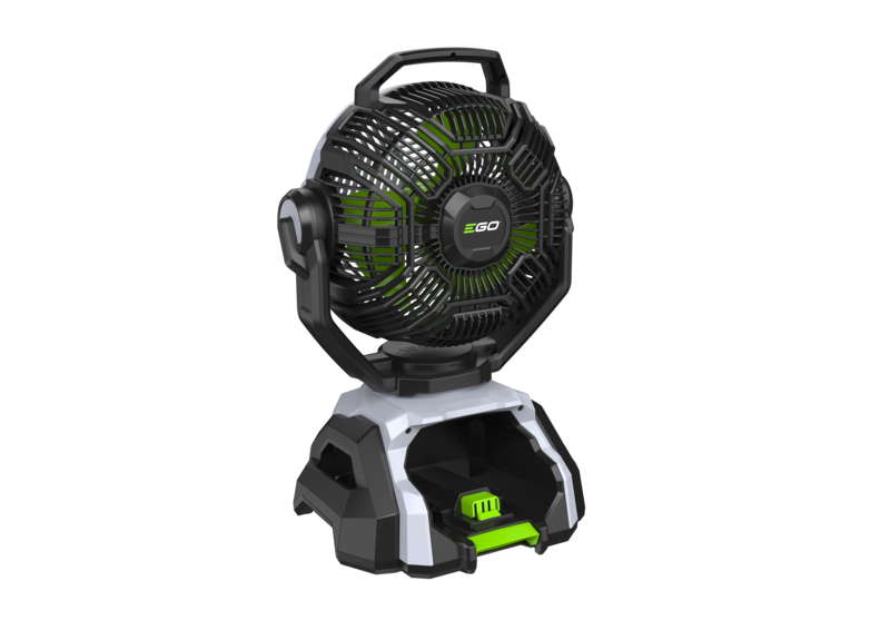 EGO Akku Ventilator 25 cm mit Sprühnebel – 5 Geschwindigkeiten & App-Steuerung