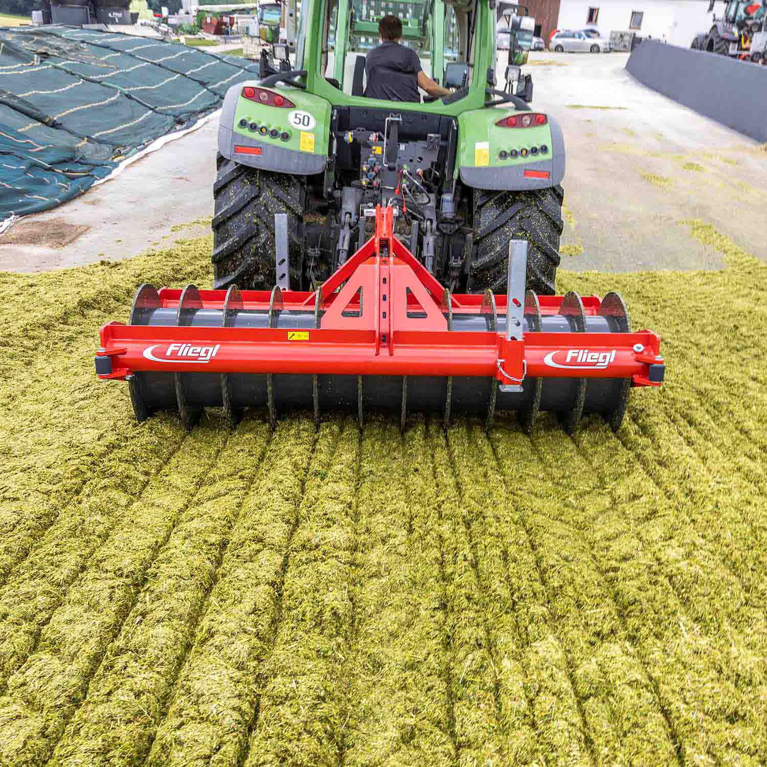 Fliegl Silowalze Standard – befüllbar, Dreipunktaufnahme, Silageverdichter für Gras & Mais
