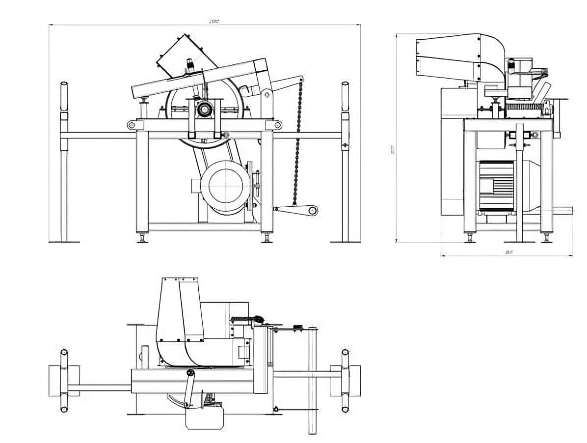 Wood debarking machine 11 kW | Debarking 50–200 mm | Professional round timber processing