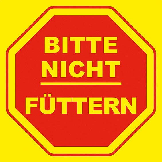 70863 Verbotsschild "Bitte nicht füttern"