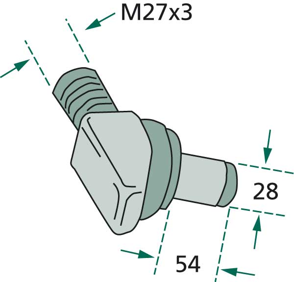 Knee bolt - suitable for Fendt 291870040010