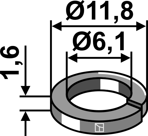 Federring Ø11,8x1,6xØ6,1