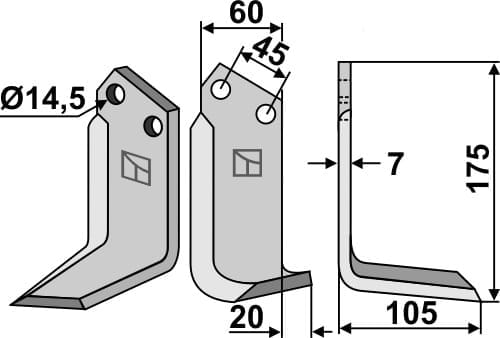 BL5482 Fräsmesser R - passend zu Maletti 1300079