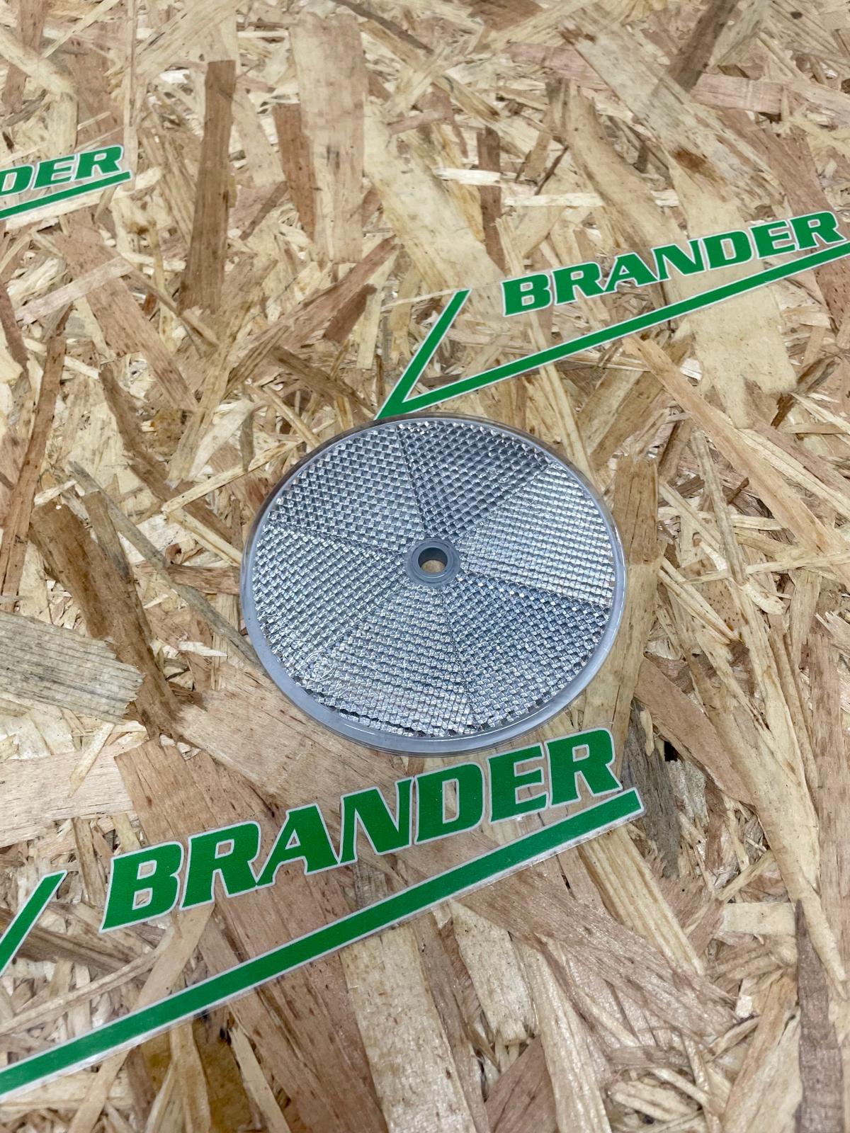 Rückstrahler rund 85mm weiß - geschraubt