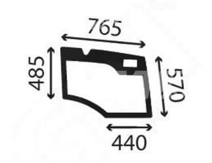 Türscheibe rechts unten - passend zu Weidemann Kabine LK116