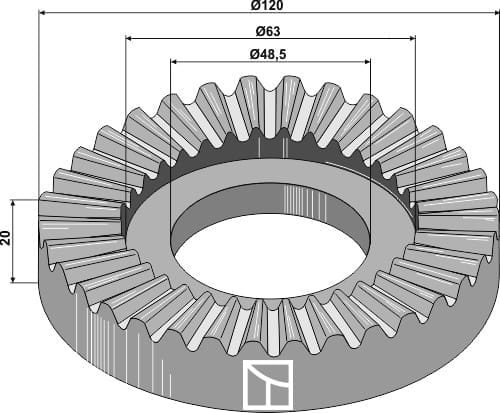 660-106 Klemmverstellscheibe 35 Zähne