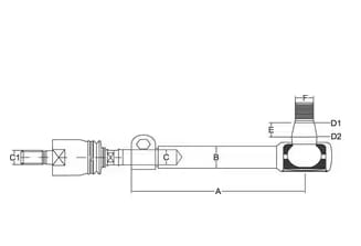 Ball joint right - suitable for John Deere series 50, 55, 60, 7000, CTS