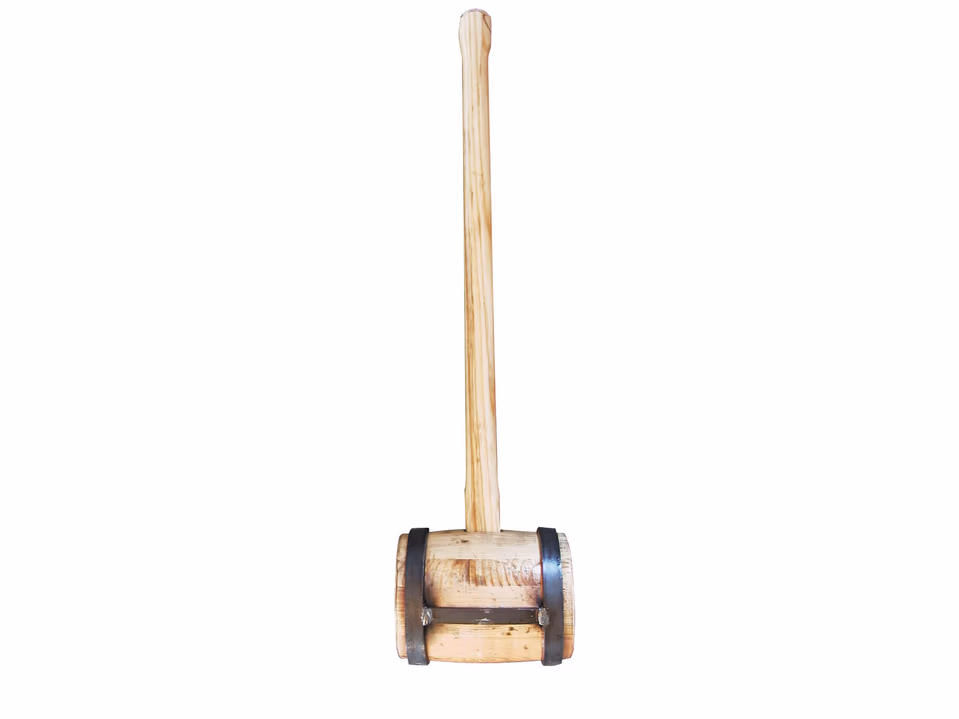 Wooden mallet 6 kg with welded-on flat iron