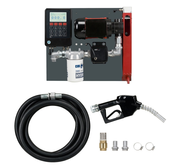 Pressol Industrie Flügelzellenpumpen Set 65 l/min mit Fluidmanagementsystem FMS, Diesel-Filter & ZVAD Zapfventil – 230V