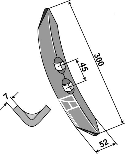 BL28828 Schar 300mm - passend zu Köckerling 504009 / Väderstad 208932 / Pöttinger 911516702