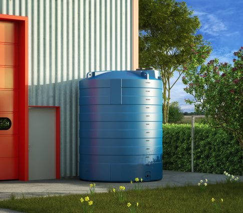 EMP oberirdischer Wassertank 12.500 Liter für Trinkwasser – ACS zertifiziert – Industrie Flüssigkeitstank mit Mannloch Ø 550 mm