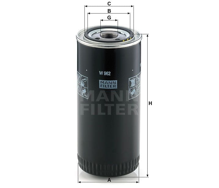 BLW962 Mann Filter W 962 Ölfilter SpinOn