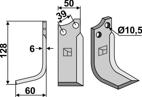 BLOMP-03L Fräsmesser L - passend zu Ompi