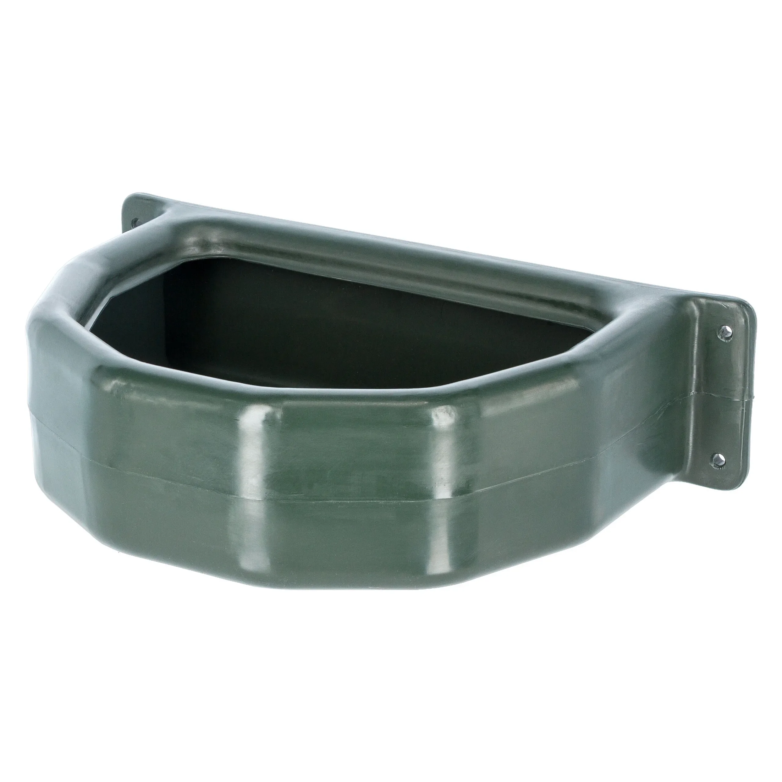 Futtertrog halbrund 25 Liter Kunststoff grün – stabil & hygienisch für Stall und Weide