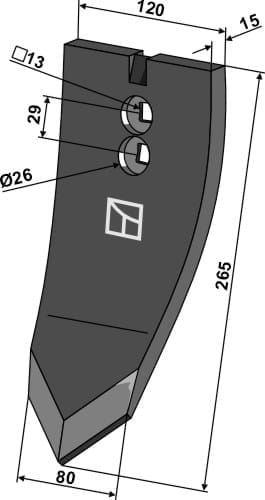 BL23781 Schar 265mm - passend zu Väderstad 233999