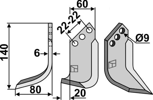 BL5216 Fräsmesser L - passend zu Holder 13832440010