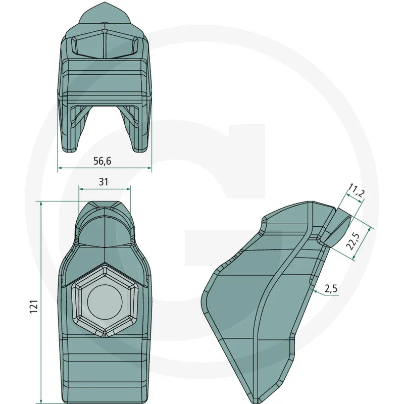 10x Carbide Werkzeug Klinge Hartmetall - passend zu Prinoth