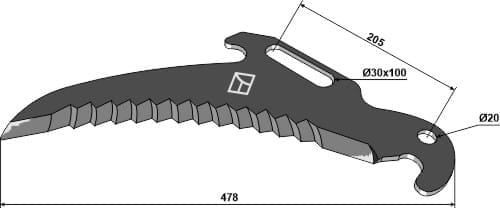 BL29807 Ladewagenmesser - passend zu Claas 0009623160 / 0009629211 / 0009704420