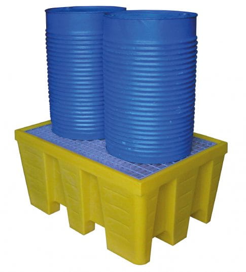 EMP Auffangwanne für 2 Fässer - 450 L - unterfahrbar