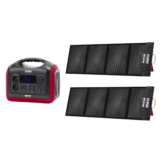 BL41959 Solargenerator-Set ENERGY 1200 + SOLAR 100 DUO 1200W, LiFEPO4 Akku, 992Wh, 2x100Wp PV-Panel