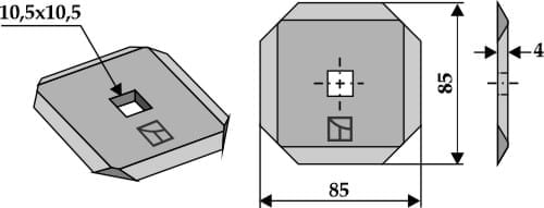 BL29528 Futtermischwagenmesser - passend zu Strautmann 21803501 / Seko 244.79.0102