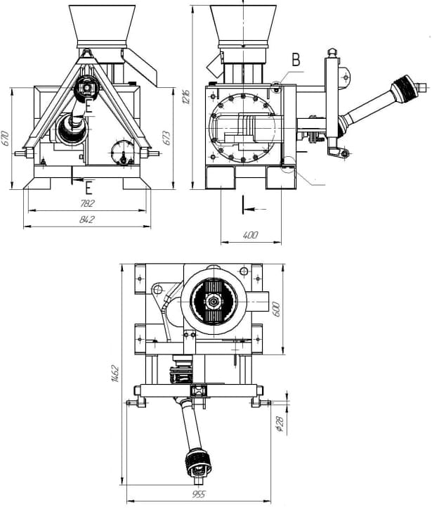 Pelletpresse Zapfwelle 700 kg/h | Profi-Granulator für Biomasse & Futter | 300 mm Matrize