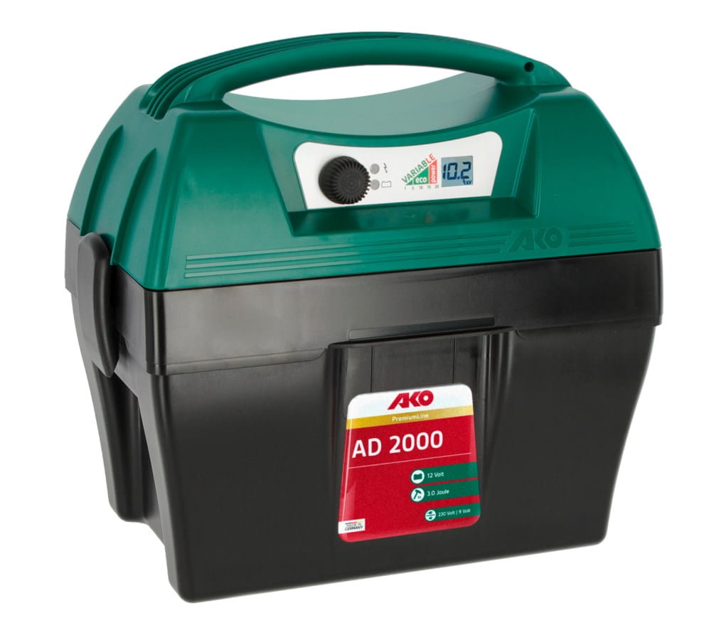 AKO Mobil Power AD 2000 digital – 12V Profi Weidezaungerät für lange & bewachsene Zäune