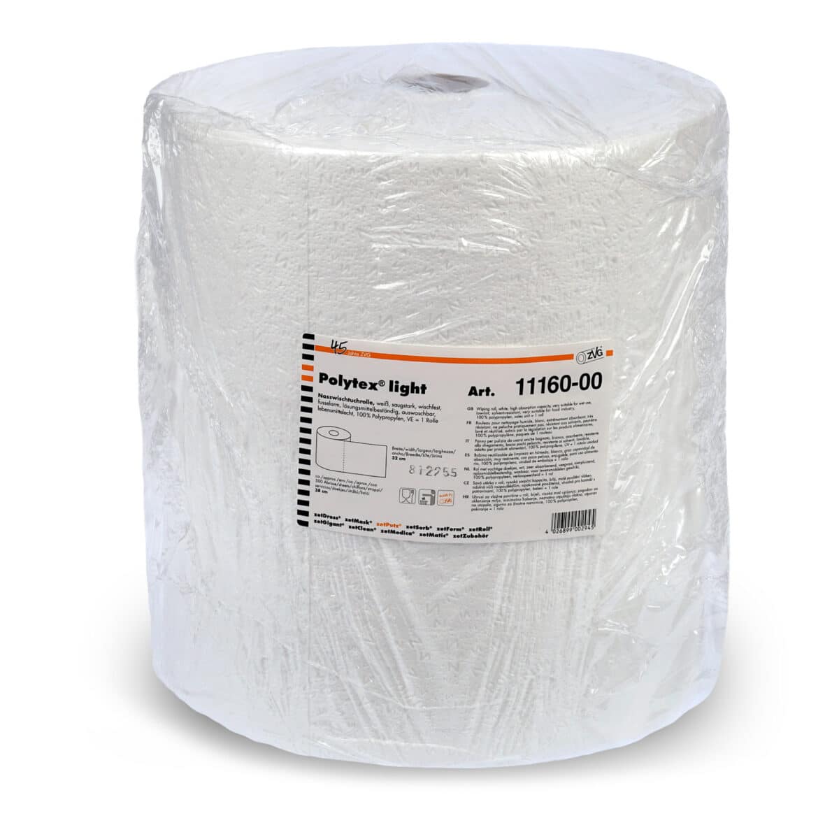 ZetPutz® ZVG Polytex® light wet wipe roll white - 38x32cm