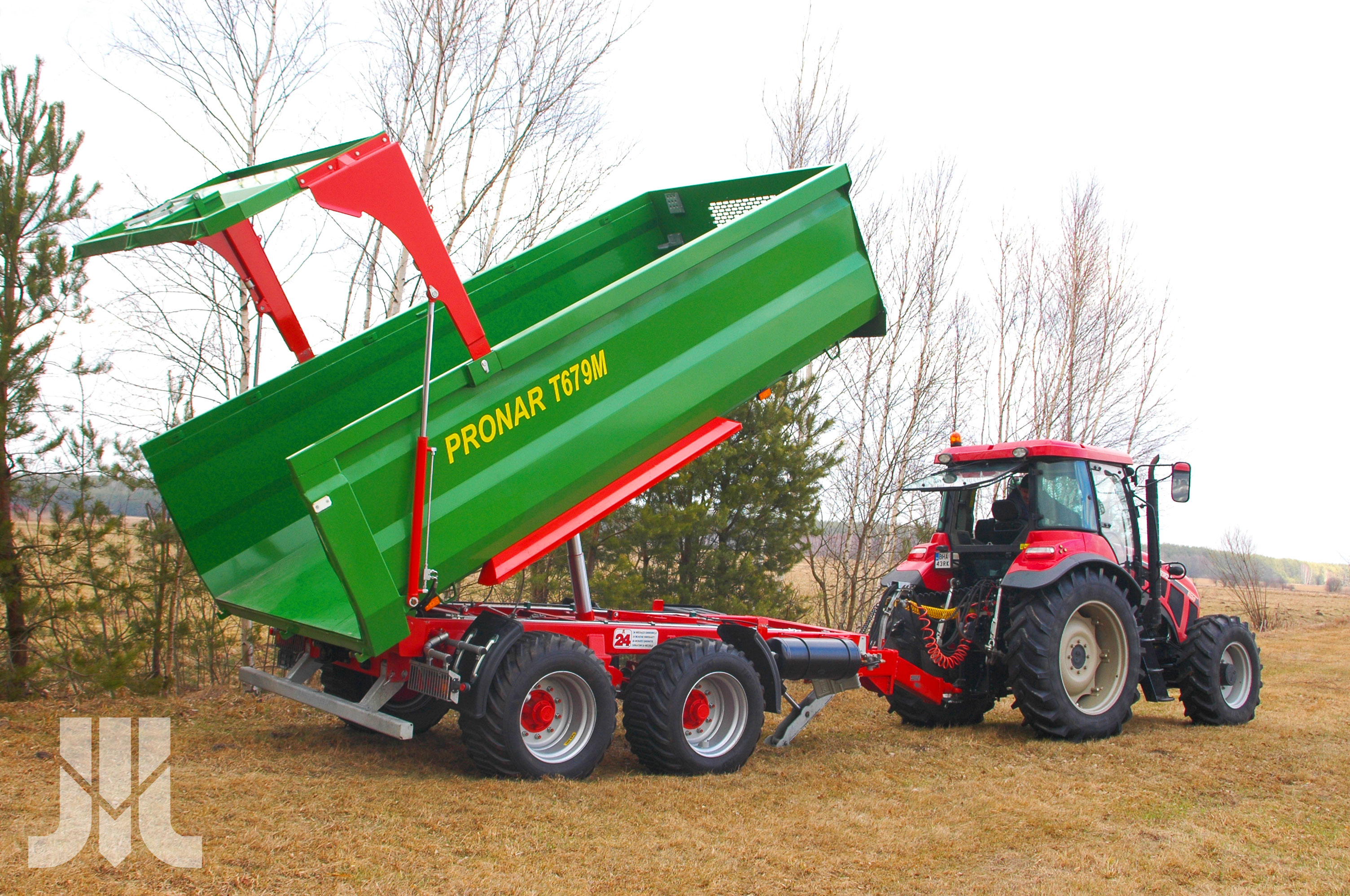mulcher, landwirtschaft, frontladeranhänger, grün, tractor