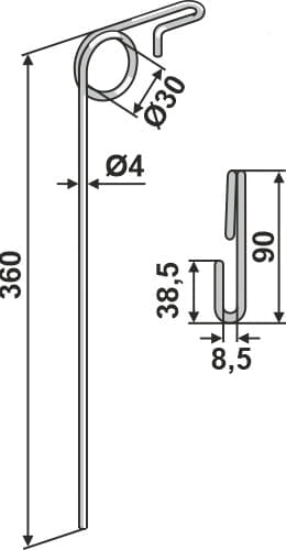 10.ST-FIS-1 Striegelzinken - passend zu Fischer