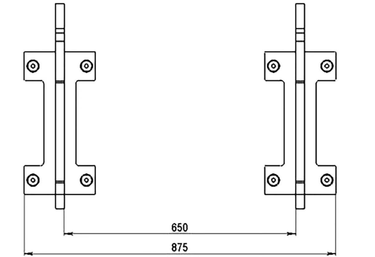 Plaque de montage Düvelsdorf D-Lock ; D-Lock S pour chargeuses sur pneus Volvo L20-25