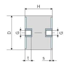 Vibration damper type C - M8 / 40mm / 40mm