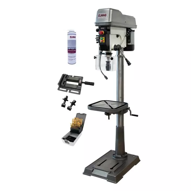 Säulenbohrmaschine KBM 25 S Vario – 1,5 kW | Profi-Bohrmaschine mit LED, Rechts-/Linkslauf & stufenloser Drehzahl