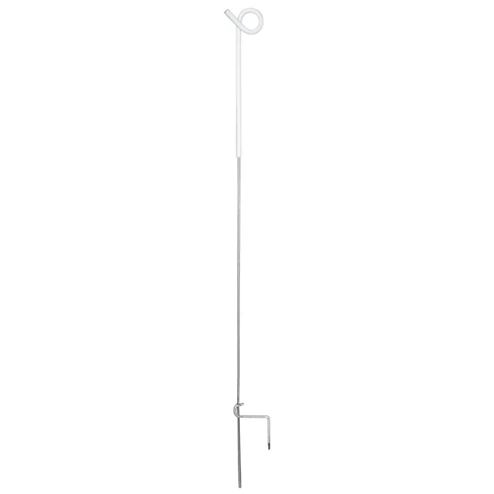 10x AKO Ösen-Federstahlpfahl 109 cm verzinkt Ø 6,5 mm – Weidezaunpfahl mit PE-Öse & Doppelspitze für mobile Zäune