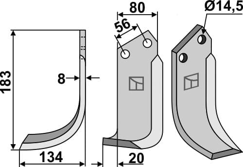 BL6328 Fräsmesser L - passend zu Tortella 2985206