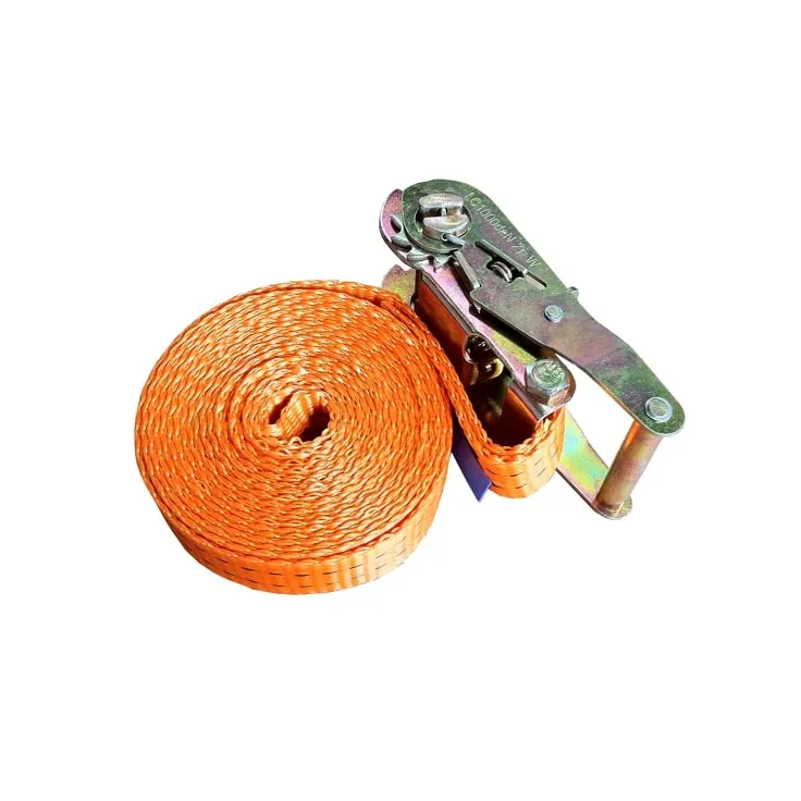 Ratschengurt, Zurrgurt, orange, Metallratsche, Polyesterband